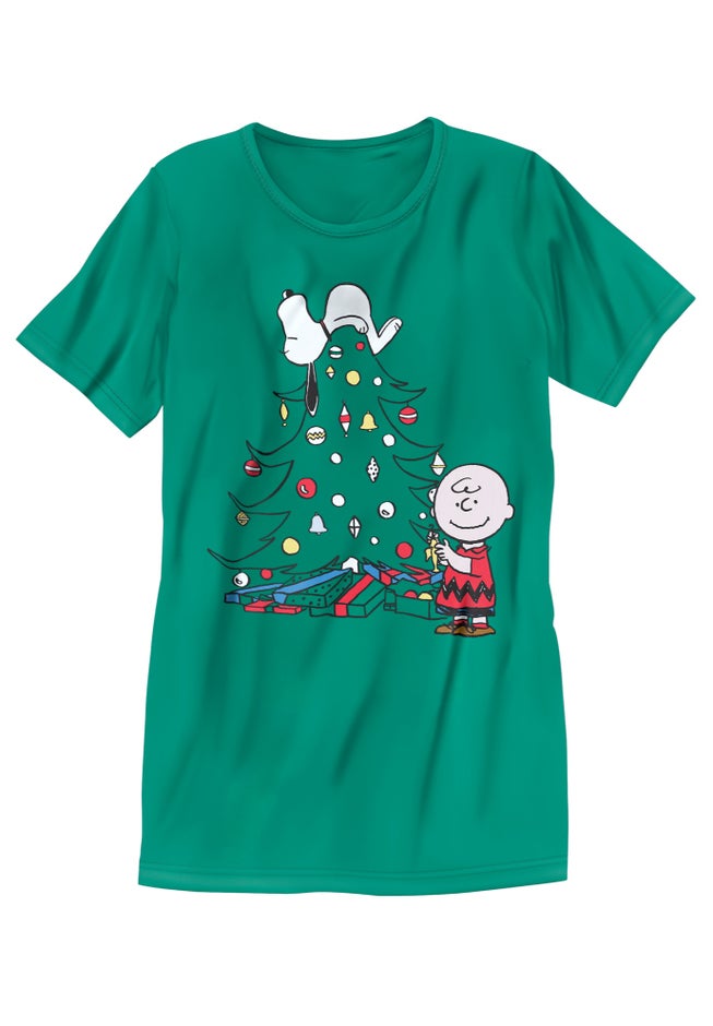 Peanuts Snoopy Xmas Tree Tee image number 1