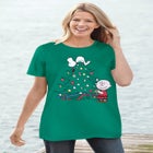 Peanuts Snoopy Xmas Tree Tee image number null