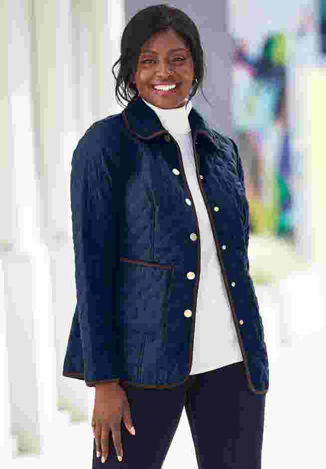 Snap-Front Quilted Coat image number 0