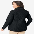 Snap-Front Quilted Coat image number null