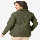 Snap-Front Quilted Coat image number null