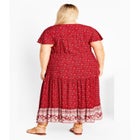 Sandy Border Print Dress image number null