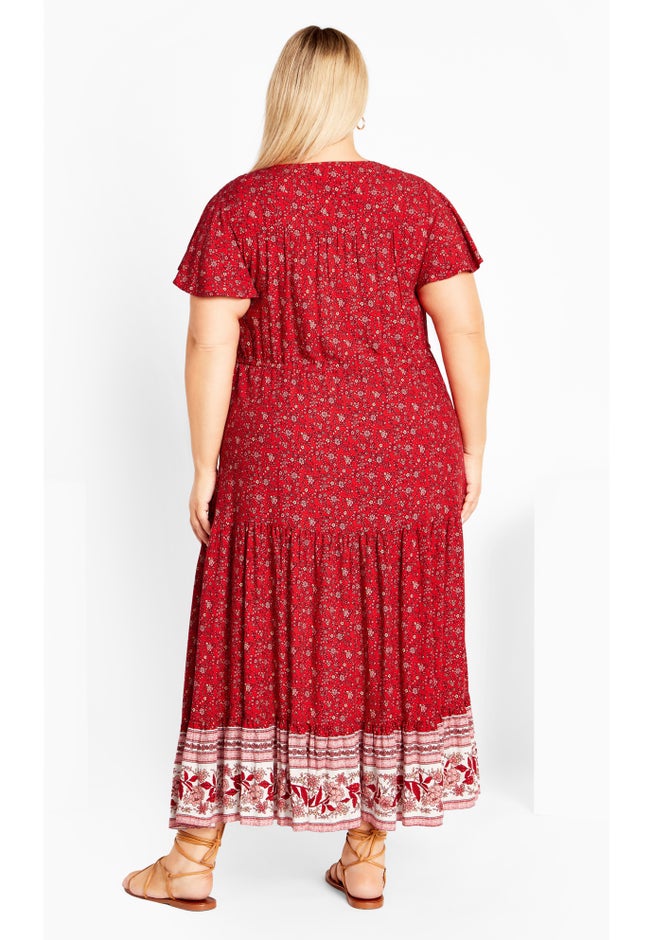 Sandy Border Print Dress image number 1