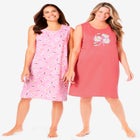 2-Pack Sleeveless Sleepshirt image number null