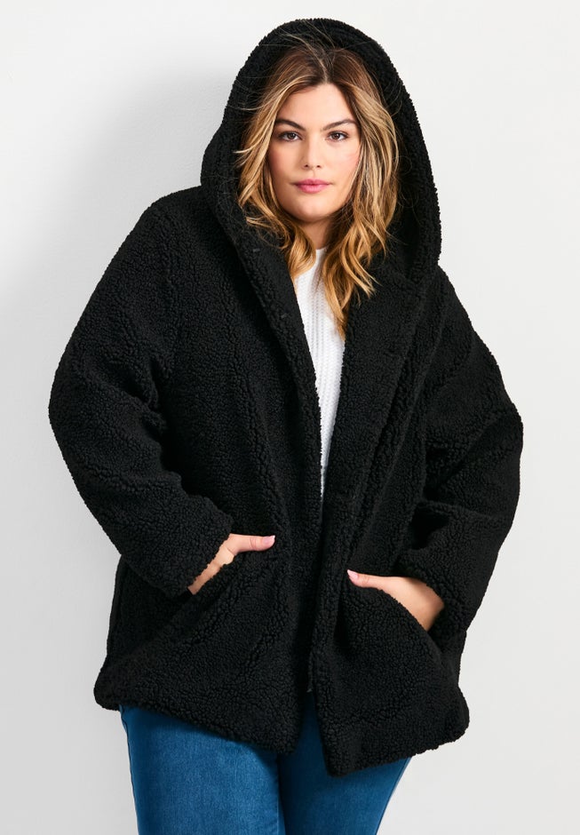 Teddy Hooded Jacket image number null