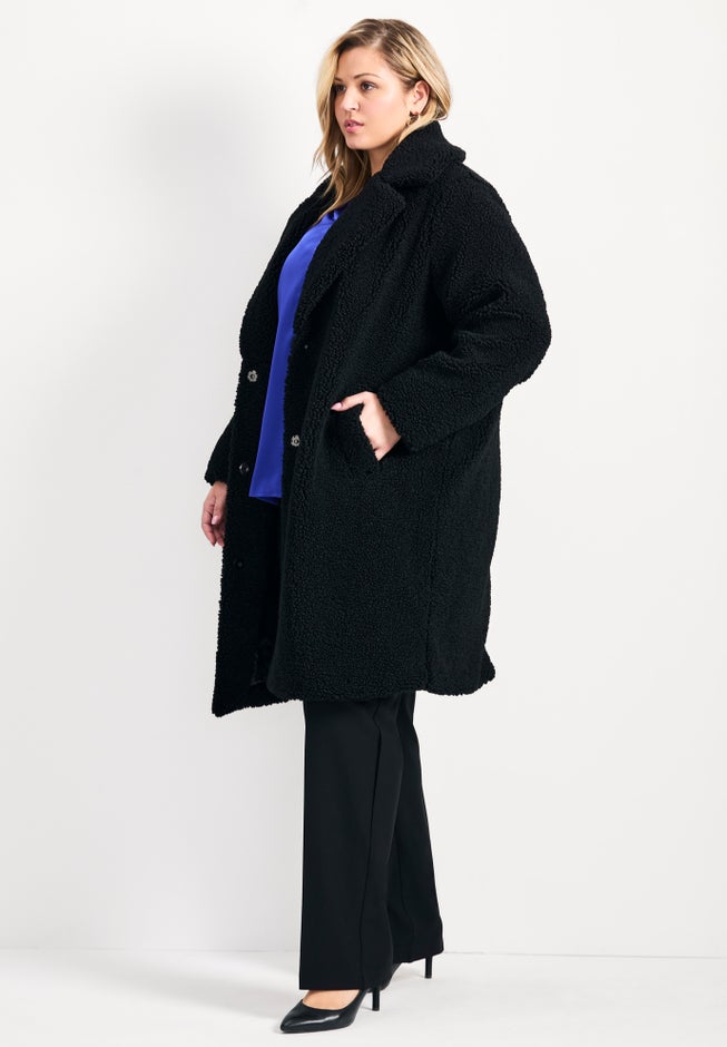 Teddy Longline Coat image number null