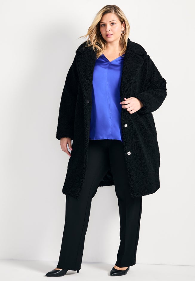 Teddy Longline Coat image number null