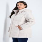 Triple Chevron Hooded Puffer Jacket image number null