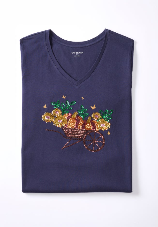V-Neck Graphic Top image number 2