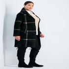 Gigi Check Sweater Coat image number null