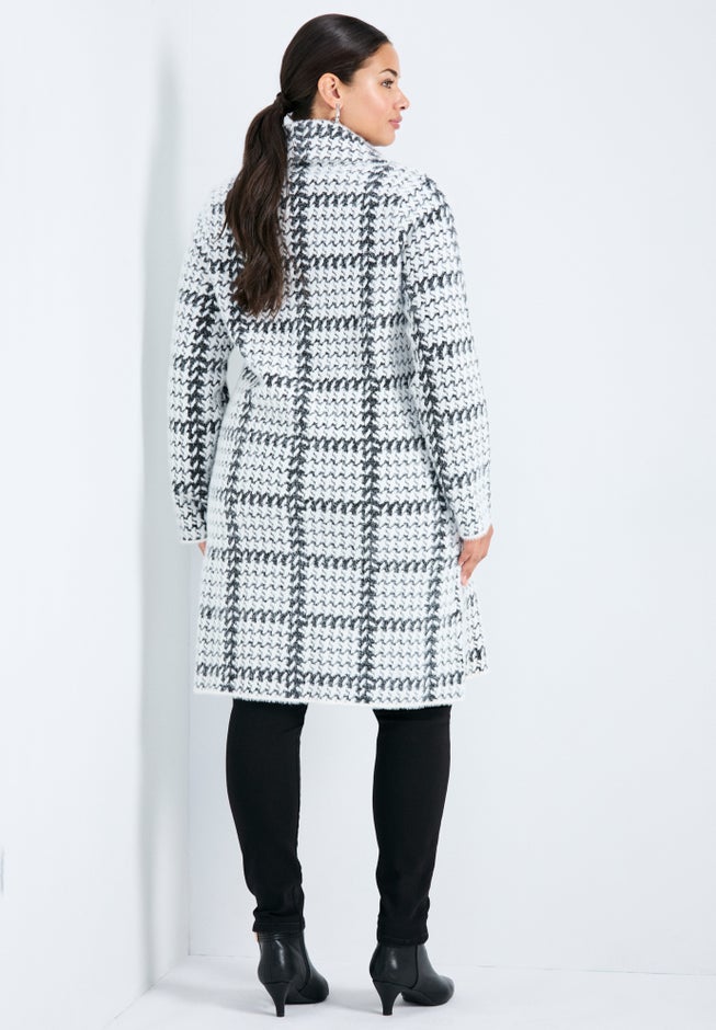 Gigi Check Sweater Coat image number 1