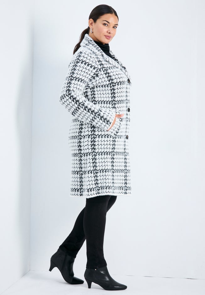 Gigi Check Sweater Coat image number 2