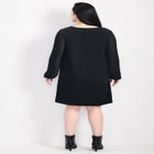 Paloma Blouson Pleated Sleeve Shift Dress image number null