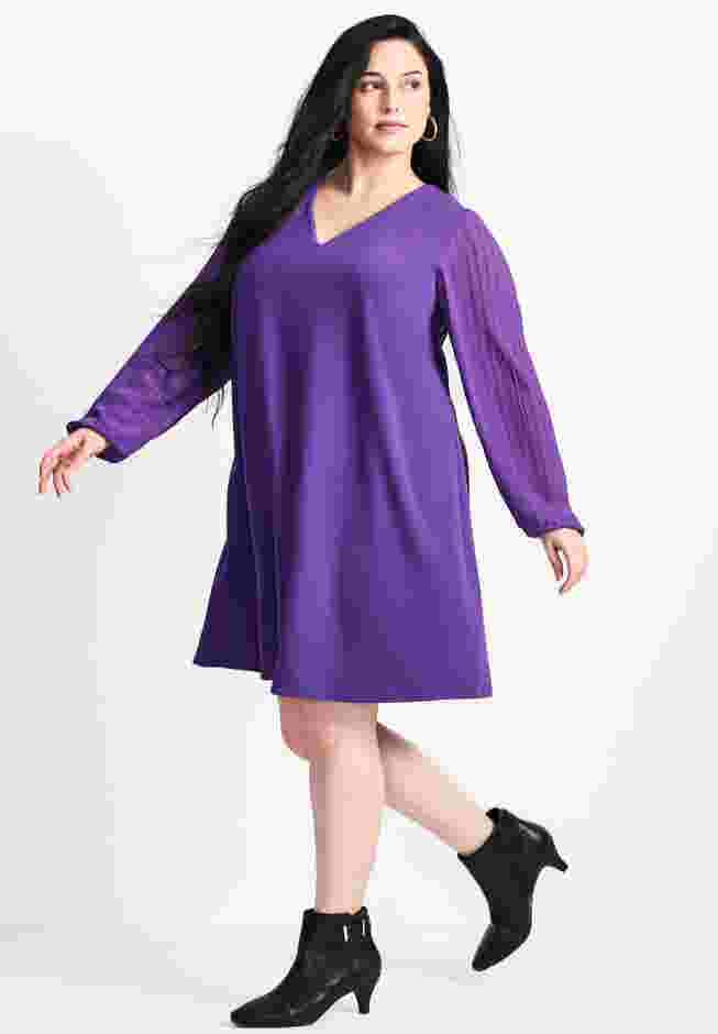 Paloma Blouson Pleated Sleeve Shift Dress image number 2