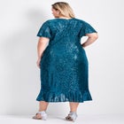 Nina Sequin Wrap Dress image number null