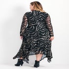 Mere Mesh Printed High Neck Dress image number null