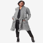 Shawl-Collar Fringe Jacket image number null