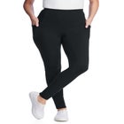 Stretch-Cotton Knit Pull-On Pocket Leggings image number null