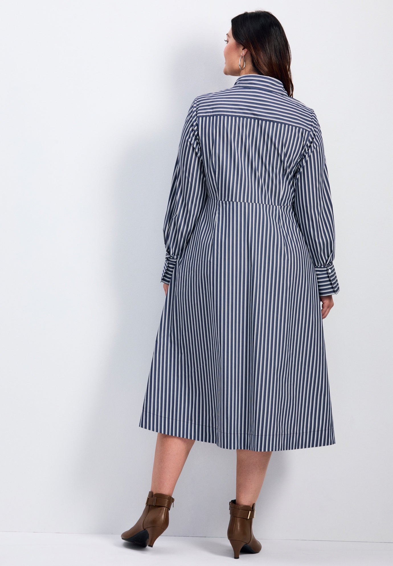 Bethany Poplin Tie Front Shirtdress image number 1