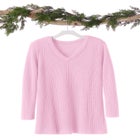 V-Neck Shaker Trapeze Sweater image number null