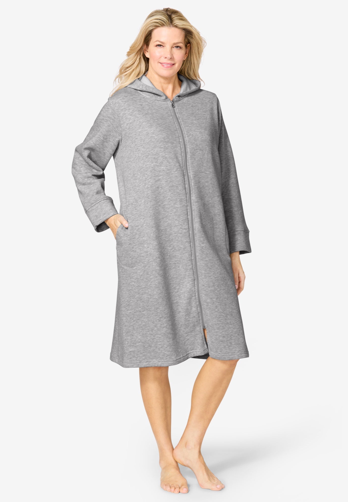 Short Hooded Sweatshirt Robe image number 0