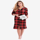 Short Hooded Sweatshirt Robe image number null