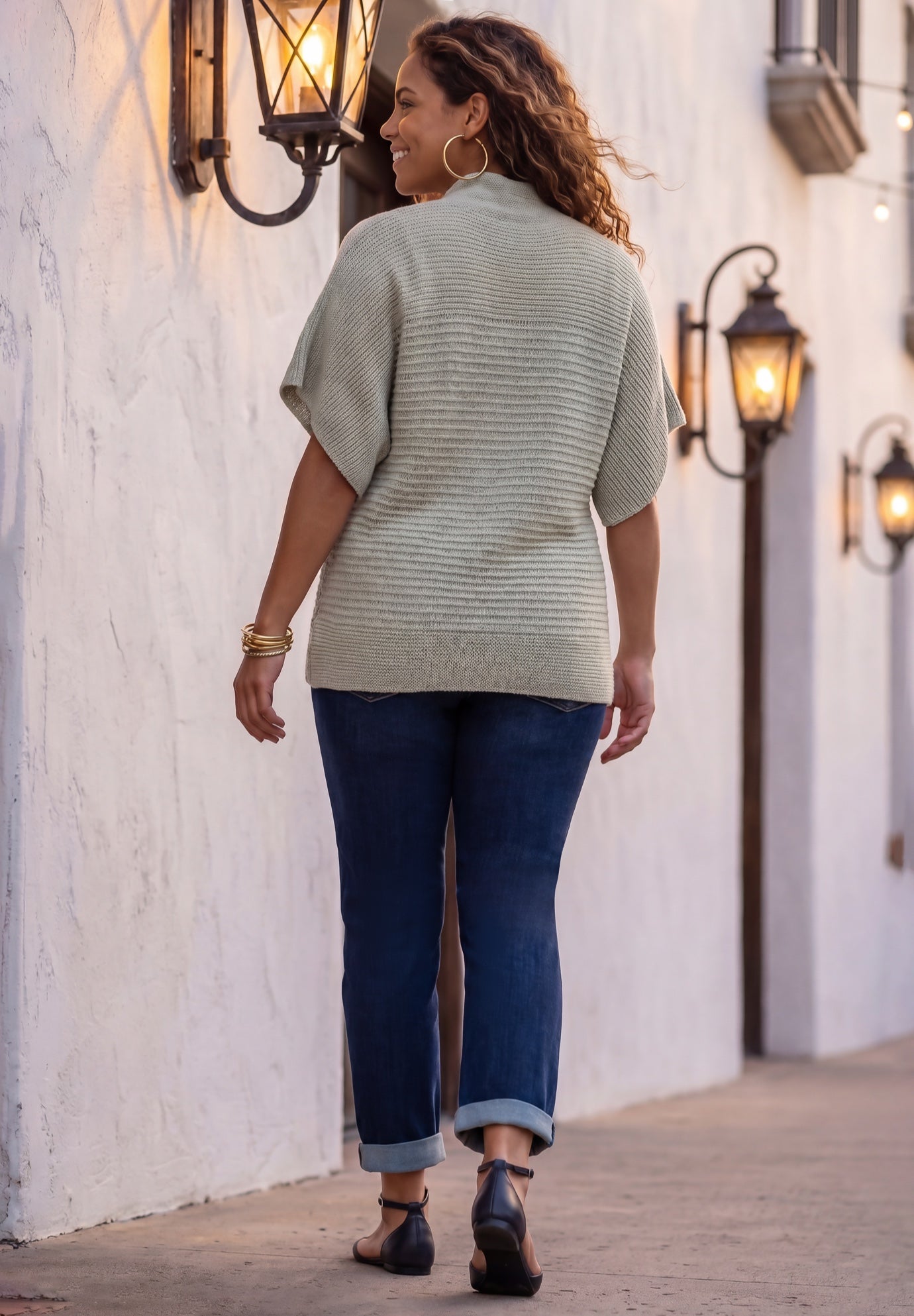 Cashmiracle&trade; Mockneck Pullover Ribbed Sweater image number 2