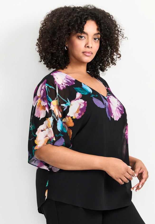 Love Story Overlay Blouse image number 2