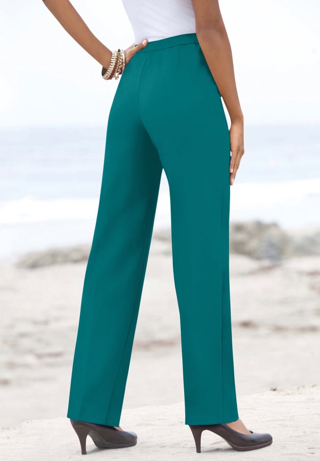 Plus Size Classic Bend Over&reg; Structured Straight Leg Pull-On Pant image number 1