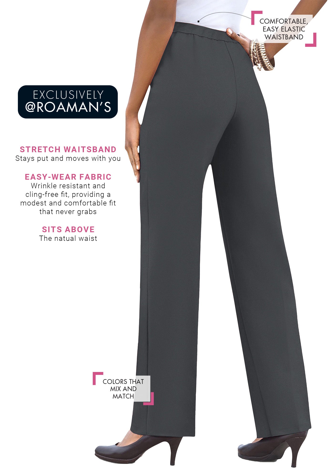 Classic Bend Over&reg; Pant &ndash; Woven Pull-On Straight Leg Pant image number 4