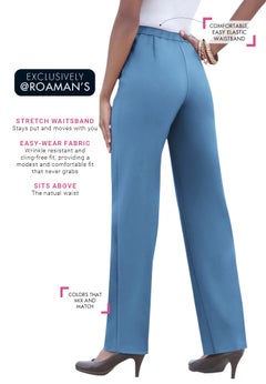 Plus Size Classic Bend Over&reg; Structured Straight Leg Pull-On Pant