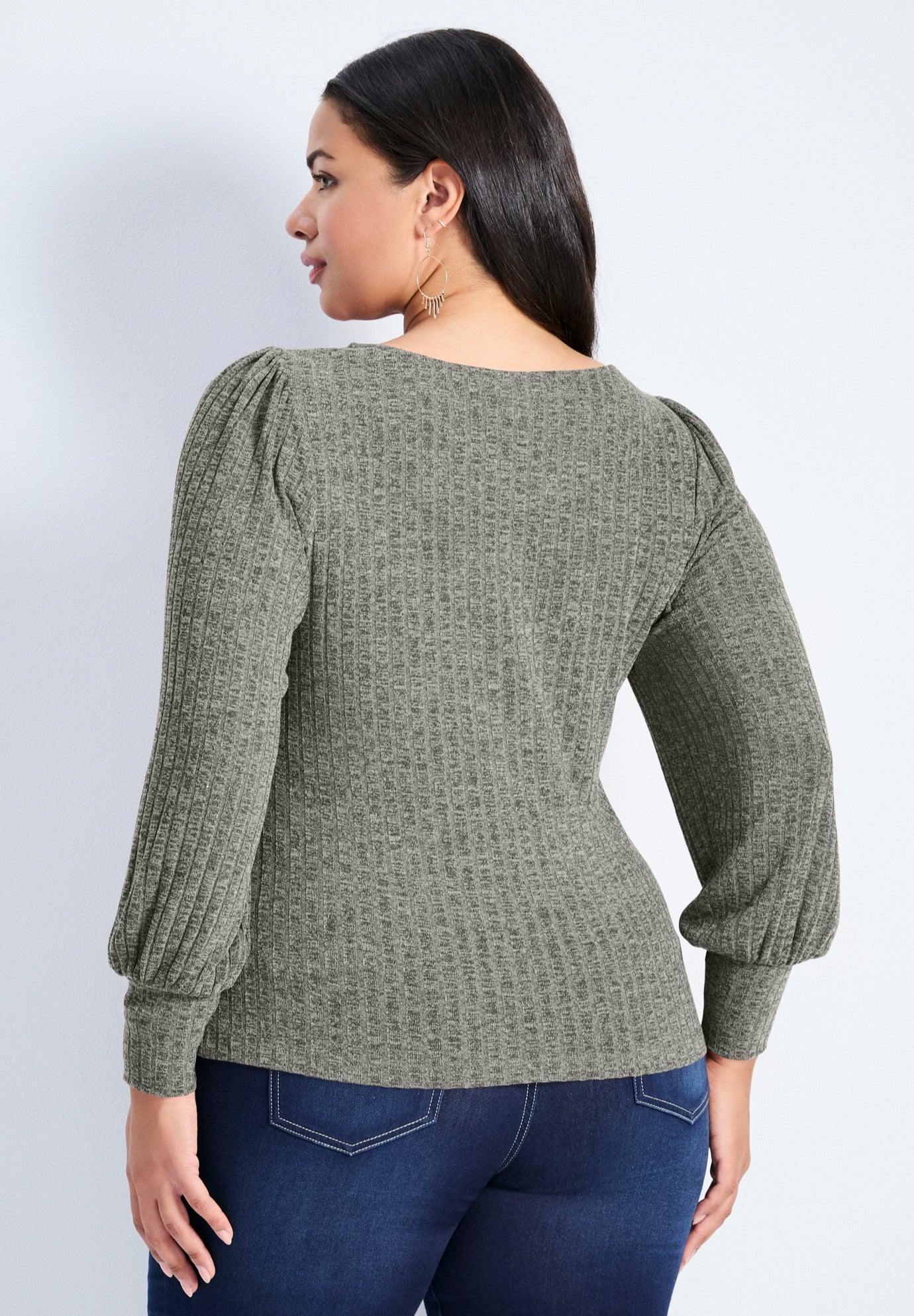 Jessica Rib Hacci Knit Top image number 1