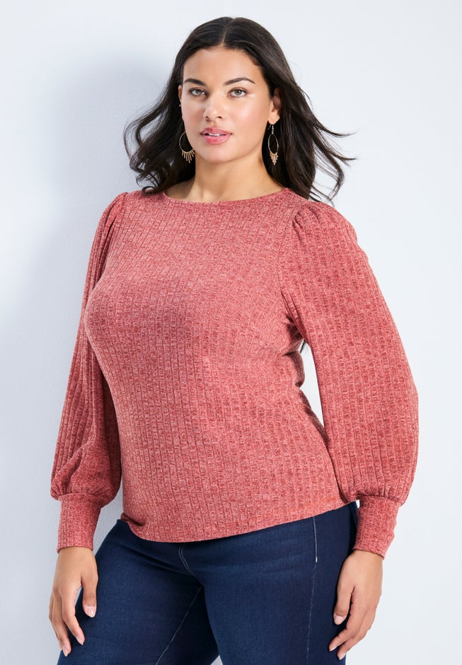 Jessica Rib Hacci Knit Top image number 2