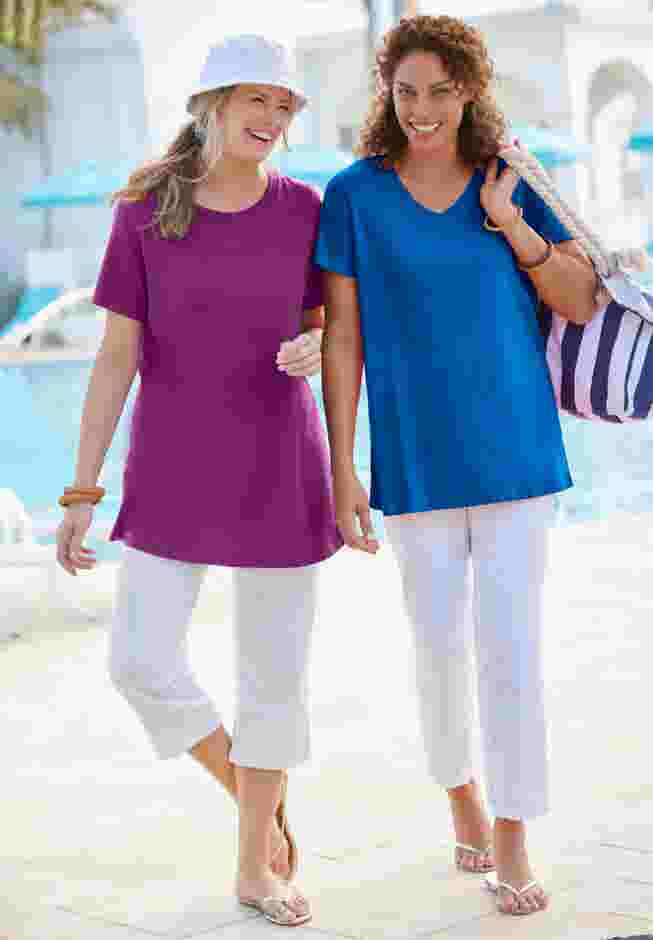 Perfect Short-Sleeve V-Neck Tee image number 6