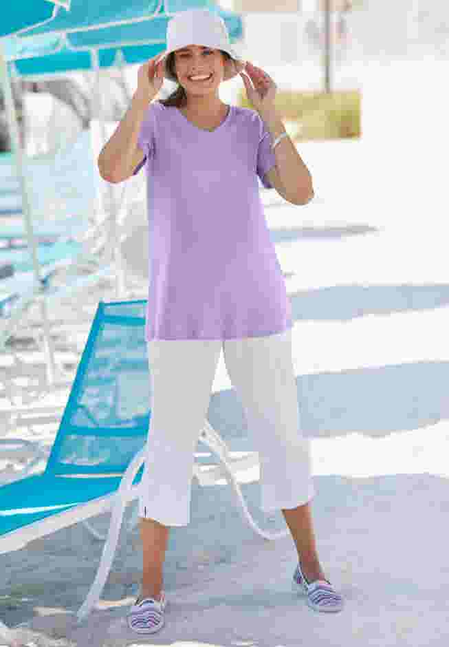 Perfect Short-Sleeve V-Neck Tee image number 7