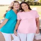 Perfect Short-Sleeve V-Neck Tee image number null