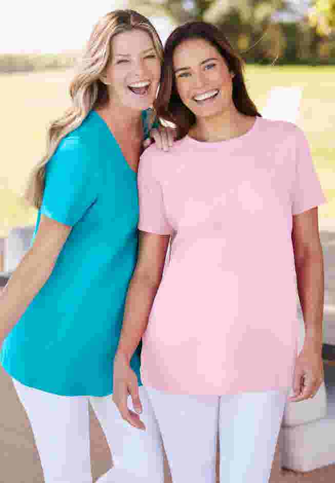 Perfect Short-Sleeve V-Neck Tee image number 8