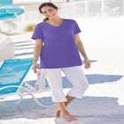 Perfect Short-Sleeve V-Neck Tee image number null