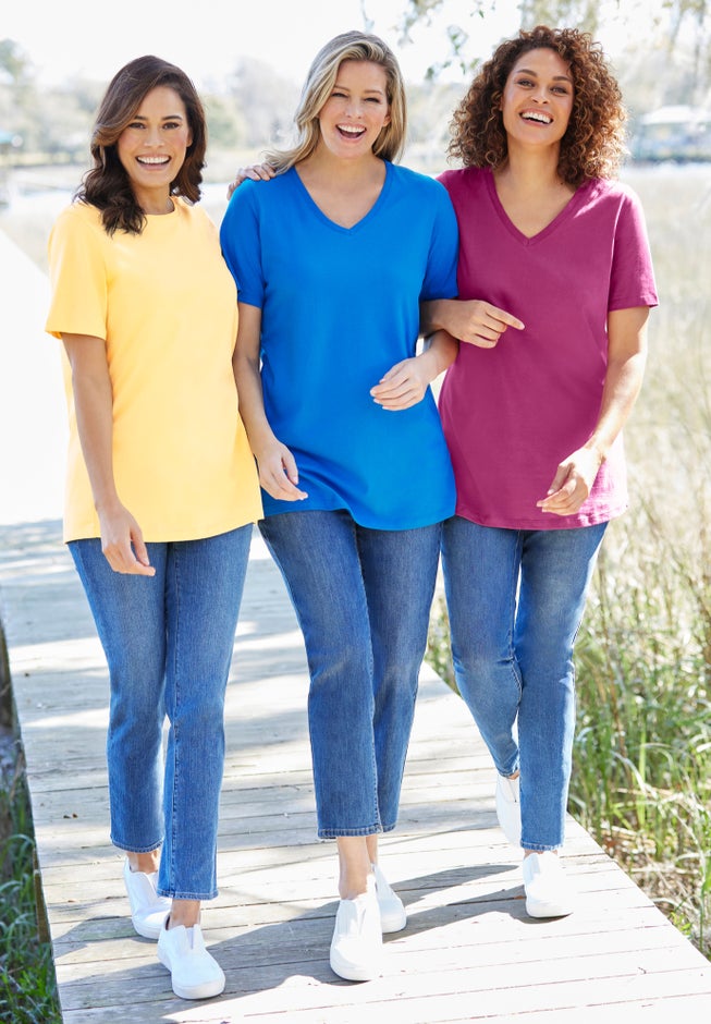 Perfect Short-Sleeve V-Neck Tee image number 8