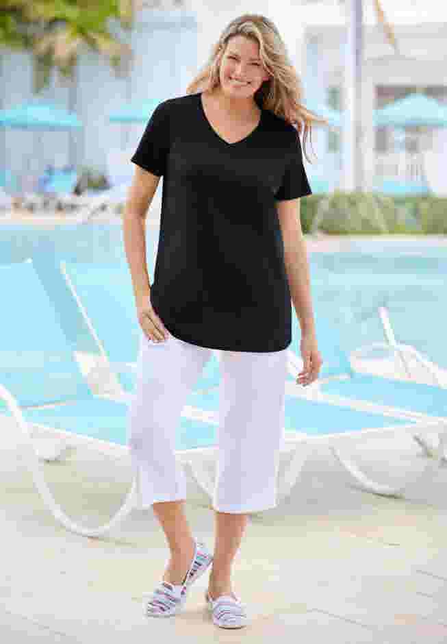 Perfect Short-Sleeve V-Neck Tee image number 0