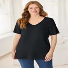 Perfect Short-Sleeve V-Neck Tee image number null