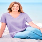 Perfect Short-Sleeve V-Neck Tee image number null