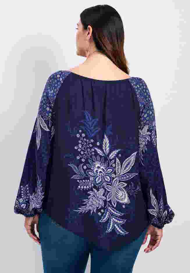 Nichola Scarf Print Top image number 1