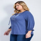 Brie Embroidered Neckline Top image number 2