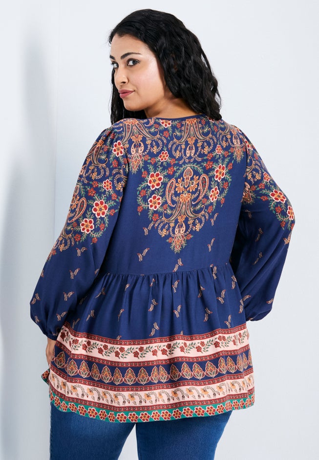 Kiani Boho Print Tunic image number 1