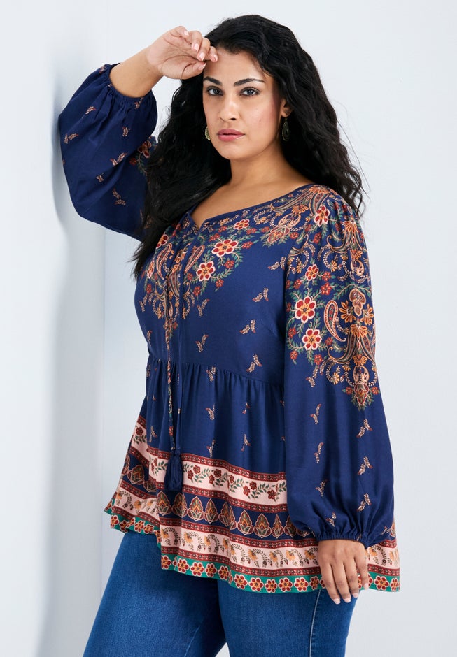 Kiani Boho Print Tunic image number 2