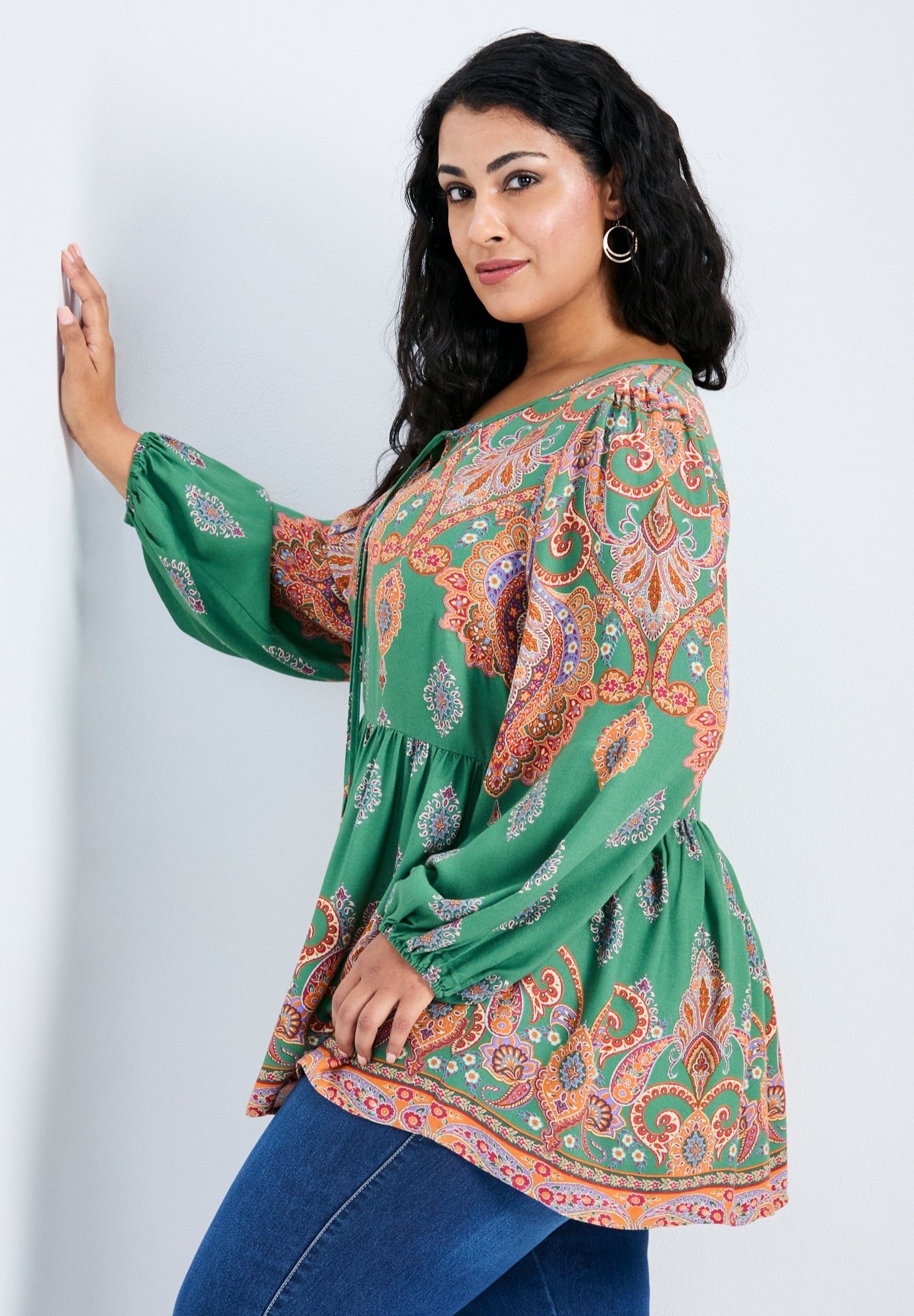 Kiani Boho Print Tunic image number 2
