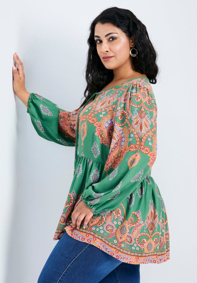 Kiani Boho Print Tunic image number 2