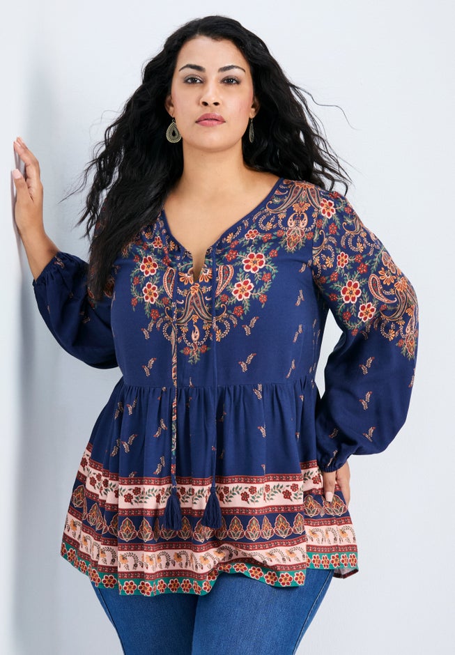 Kiani Boho Print Tunic image number 0
