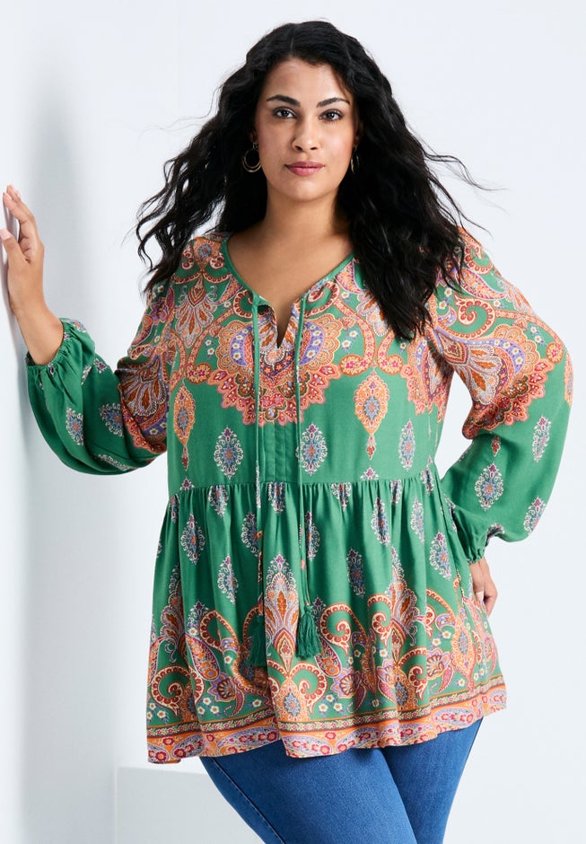 Kiani Boho Print Tunic image number 0